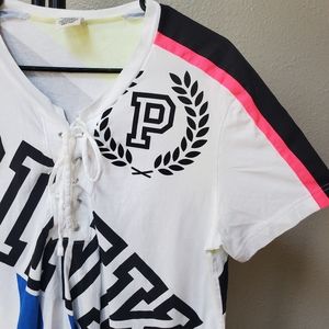Pink Victoria's Secret Referee Top Size Large